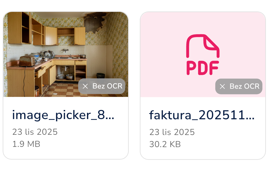 Dokumenty projektu - PDF i zdjęcia w aplikacji